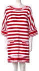 Chanel Logo White Red Stripe Dress