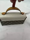 Gucci Monogram Canvas Calfskin Mini Padlock Handle Bag