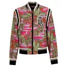 DOLCE & GABBANA Floral Bomber Jacket ROYAL LOVE Purple Black 52 US 42 L