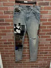 Amiri Patch Jeans Denim Black Patch 100% Authentic Size 36