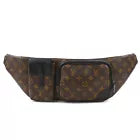 Auth LOUIS VUITTON Monogram Macassar Christopher Body Bum Bag