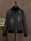 NEW MEN'S FENDI BLACK MINK FUR REVERSIBLE JACKET IT48 US38 LEATHER COAT