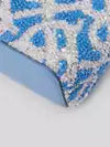 Burberry Cornflower Blue/White Leather/Fabric/Sequin Top Handle Small Note Bag