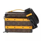 AUTH LOUIS VUITTON HANDLE SOFT TRUNK MONOGRAM MACASSAR BAG