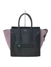 CELINE Handbag Luggage Micro Shopper Leather BLK PNK Used