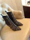 Women's Boots Fendi Technical Black Leather Size EU39 US 8.5