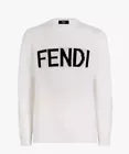 Fendi Men's White Wool Pullover Sweater XL AUTHENTIC