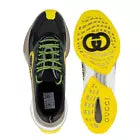 GUCCI Men GG RUN Athletic Low Top Sneakers Shoes Black Yellow US 11.5 NEW