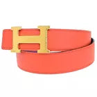 HERMES H Logo Constance Reversible Buckle Belt #75 Leather