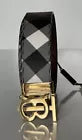 Burberry TB Leather Dark Birch Reversible Belt 36/90 Italy NWT