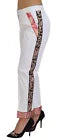 DOLCE & GABBANA Pants White Jacquard Cotton Blend Mid Waist IT42/US8/M