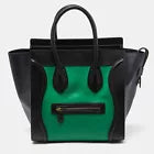 Celine Tricolor Leather Mini Luggage Tote