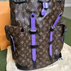 LOUIS VUITTON Christopher PM Monogram Brown & VIOLET RARE Backpack NEW