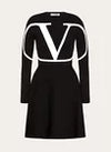 Valentino Black Long Sleeve Viscose Dress Size L (12)