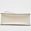 Gucci White Leather Floral Embroidered Medium Sylvie Top Handle Bag