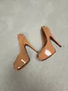 Louis Vuitton Peep Toe Pumps Women's Shoes Platform Size 38