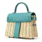 HERMES Mini Kelly Picnic Swift Leather/Willow Vert Verone