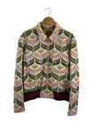 GUCCI Trefoil Print Jacket Blouson 52 Polyester Cream Total Pattern Used