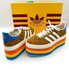 Gucci x Adidas Thick-Soled Gazelle Sneakers GG Size US8.5/UK7 NEW