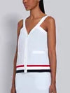 Thom Browne Ribbed V-Neck Cardigan Tank Top