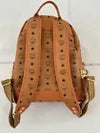 MCM Stark Visetos Backpack Cognac Brown Large Mens