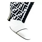 FENDI Black & White Rockoko Knit Stretch Sock Bootie