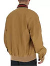 Gucci Goat Leather Jacket Men Size 50 Large Camel Tan