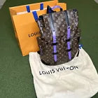 LOUIS VUITTON Christopher PM Monogram Brown & VIOLET RARE Backpack NEW