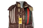 GUCCI X ADIDAS VEST JACKET PADDED DOWN HOODED WEB 3 STRIPES SZ 50 L