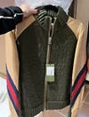 RARE Gucci Quilted Zipped Jacket Men Olive Green Auth NWT Size XL/EU 54