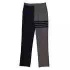 Thom Browne Men's Med Grey 4-Bar Two-Tone Tailored Trousers, Brand Size 2