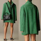 Balenciaga a Shape Pattern Houndstooth A-Line Jacket New M