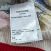 THOM BROWNE Stripe Trim Floral Cashmere Cardigan Sweater 4 US XL