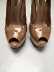 Louis Vuitton Peep Toe Pumps Women's Shoes Platform Size 38