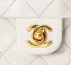 Chanel Mini Matelasse 17 Single Flap Lambskin White Chain Shoulder Bag