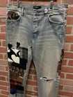 Amiri Patch Jeans Denim Black Patch 100% Authentic Size 36