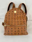 MCM Stark Visetos Backpack Cognac Brown Large Mens