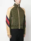 RARE Gucci Quilted Zipped Jacket Men Olive Green Auth NWT Size XL/EU 54