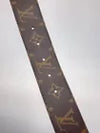 LOUIS VUITTON Belt Leather Brown Total Pattern Mens M0422 Used