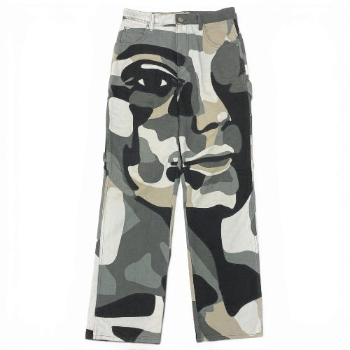 Camouflage pants on a white background
