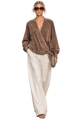 Brunello Cucinelli Women's Suede Wrap Around Jacket