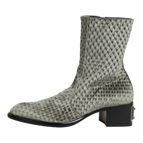 Patterned boot on a white background