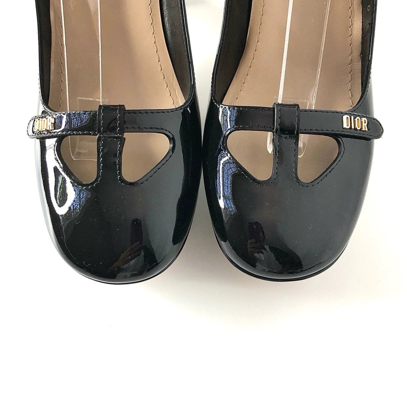 Dior Aime Patent Calfskin Leather Black Maryjane Pumps