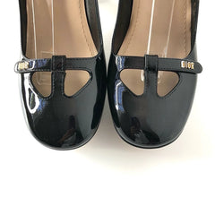 Dior Aime Patent Calfskin Leather Black Maryjane Pumps