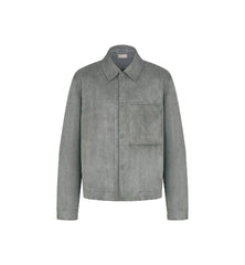 Gray suede jacket on a light gray background
