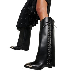 Givenchy Iconic Shark Lock Cowboy Leather Boots
