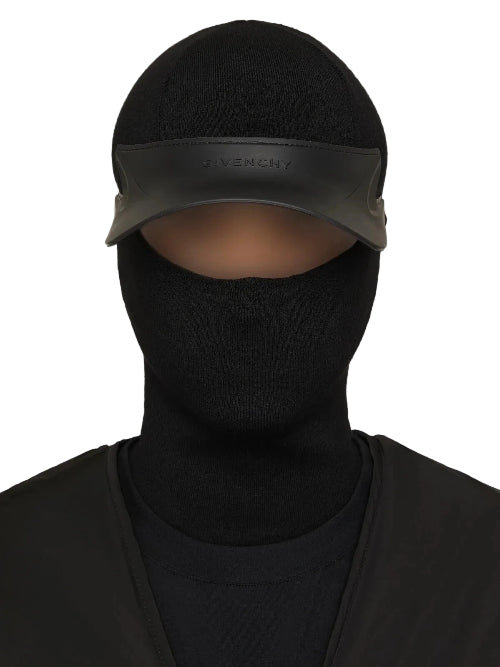 Givenchy Wool Knitted Balaclava Visor - Black BNWT