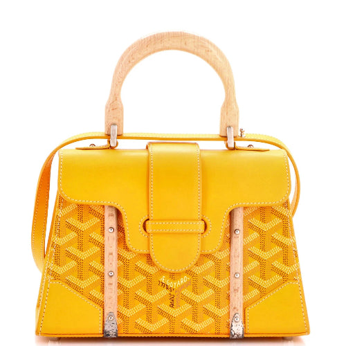 Goyard Structured Saigon Top Handle Leather Mini Bag