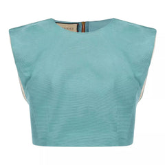 Light blue sleeveless top on a white background