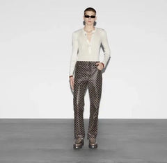Gucci GG Shadow Leather Trousers BNWT